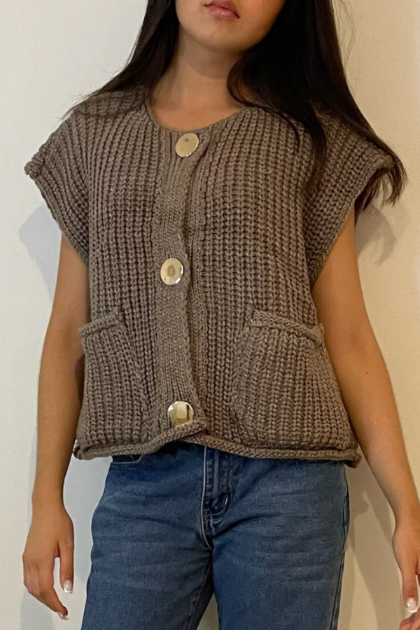 Gilet zoé taupe3