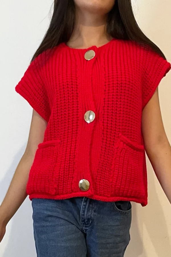 Gilet zoé rouge copie