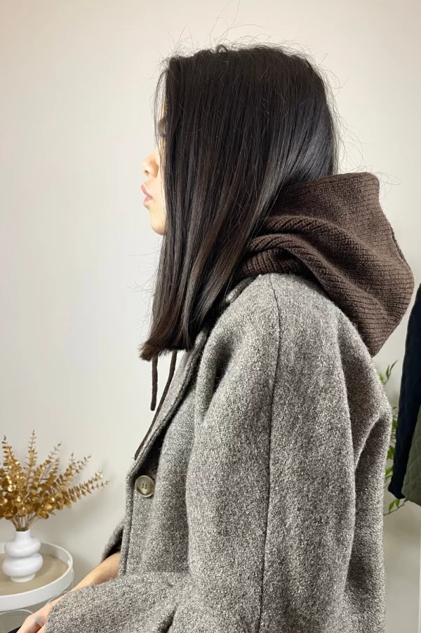 cagoule marron profile