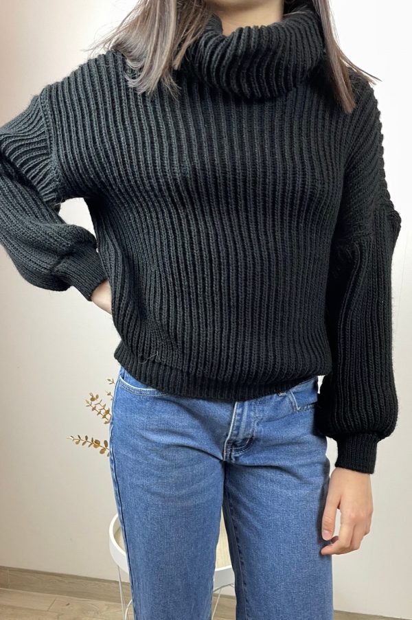 Pull Léna col roulé noir – Image 6