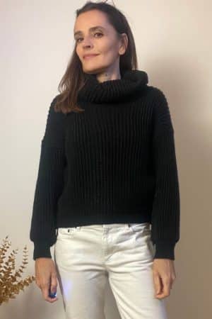 Pull Léna col roulé noir4