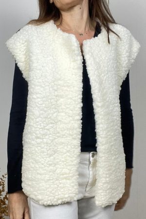 Veste Isa sans manche Blanche8