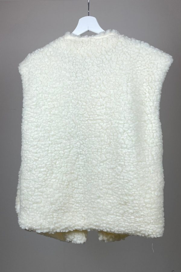 Veste Isa sans manche Blanche – Image 5